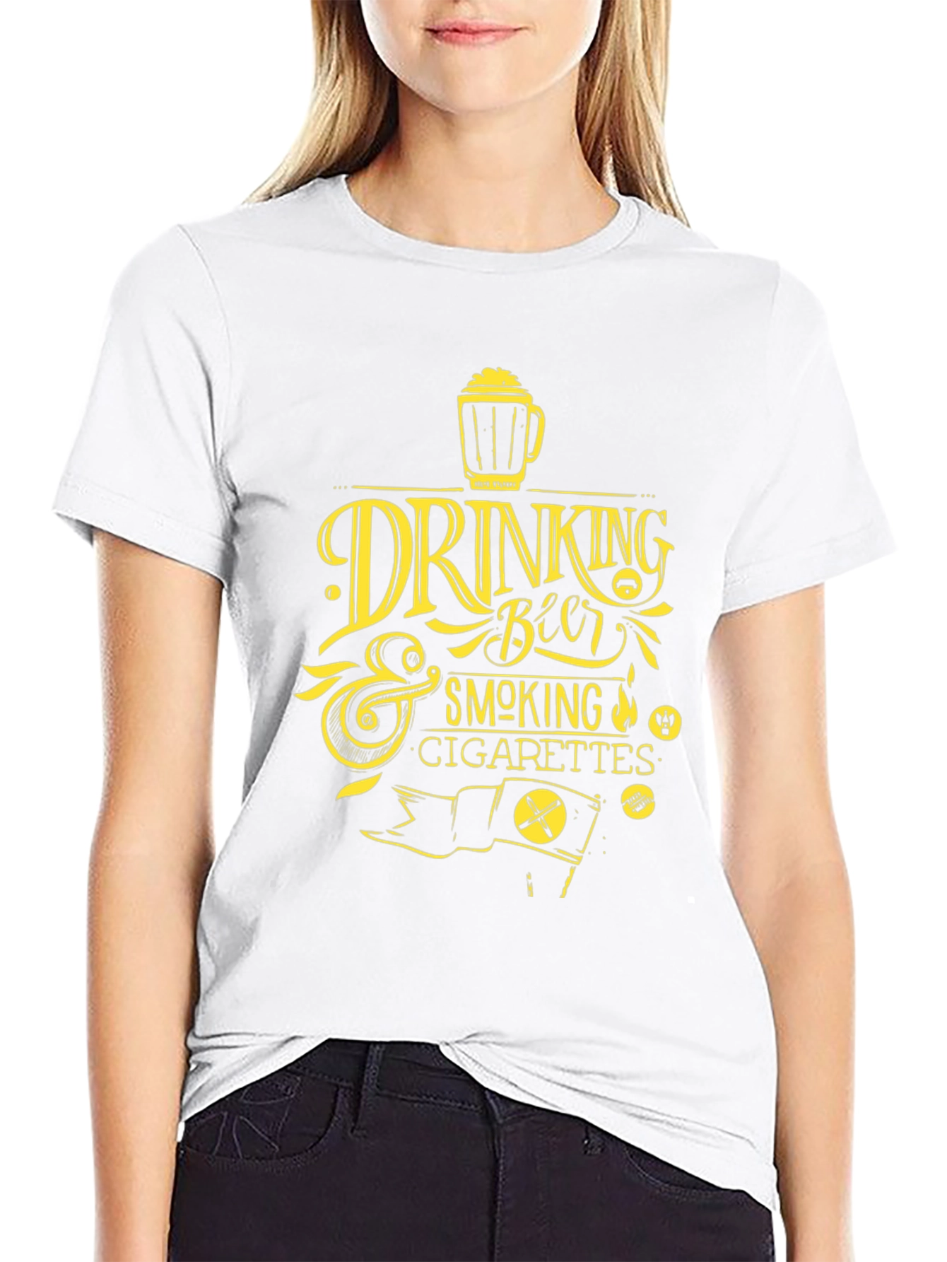 Drinking Beer & Smoking Cigarettes Graphic Tee