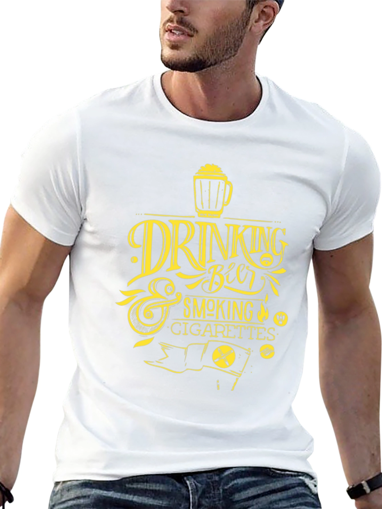 Drinking Beer & Smoking Cigarettes Graphic Tee