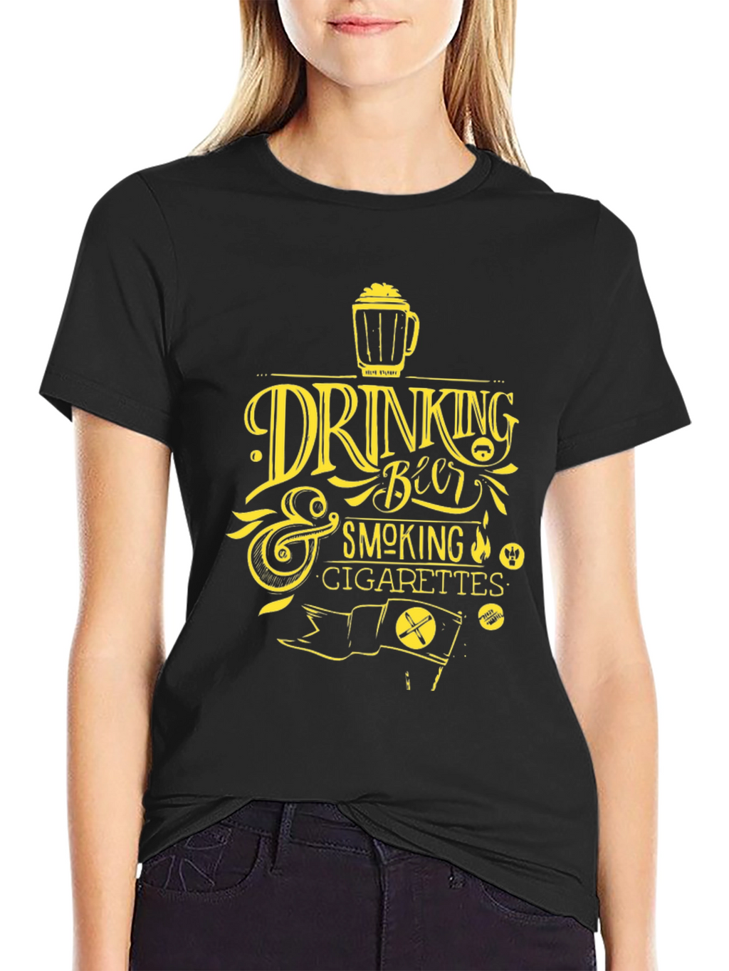 Drinking Beer & Smoking Cigarettes Graphic Tee