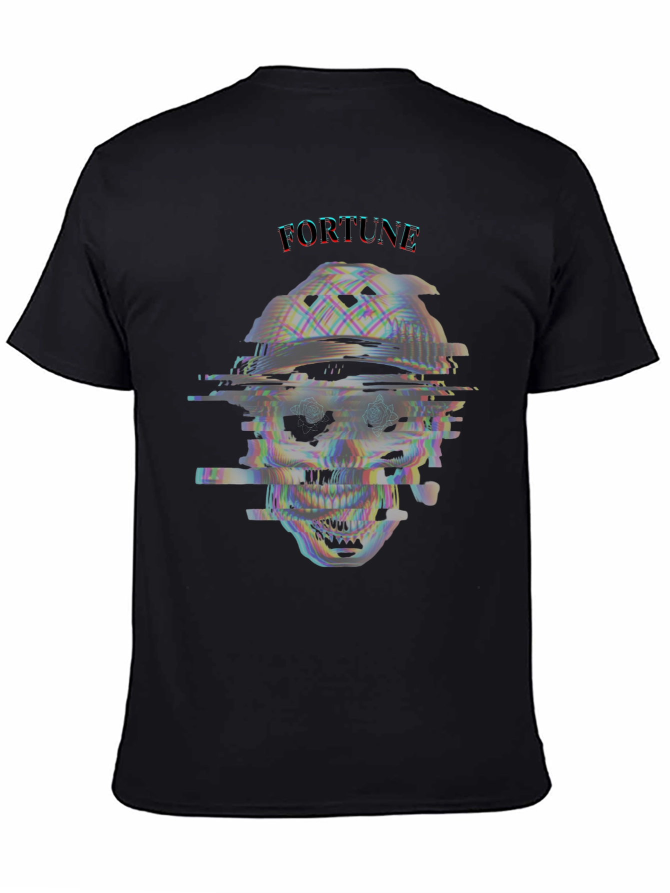 Glitch Skull T-Shirt - Fortune Tee
