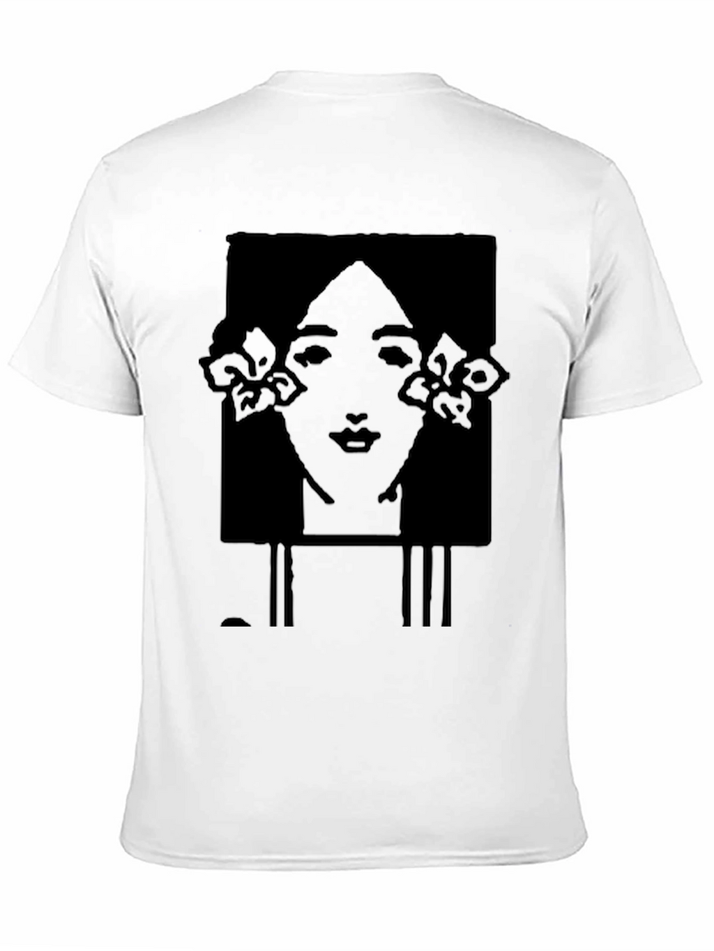 Art Nouveau Woman Black Graphic Tee