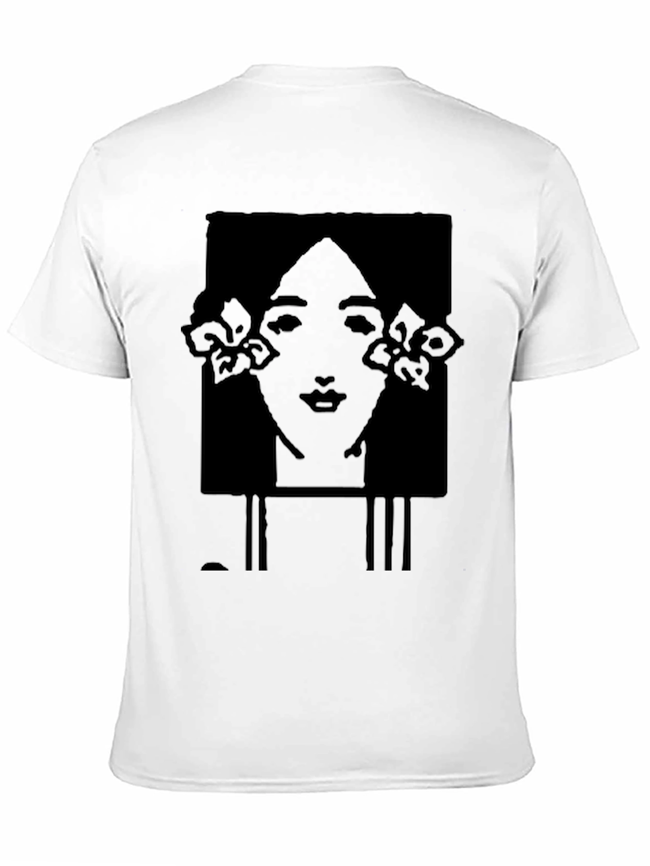 Art Nouveau Woman Black Graphic Tee
