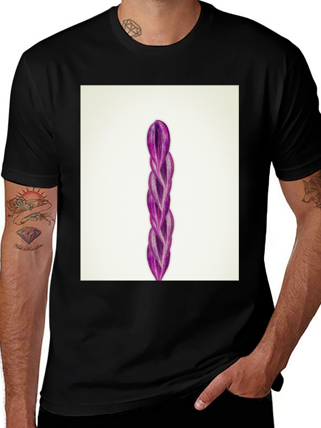 Wandering Jew Plant Black T-Shirt
