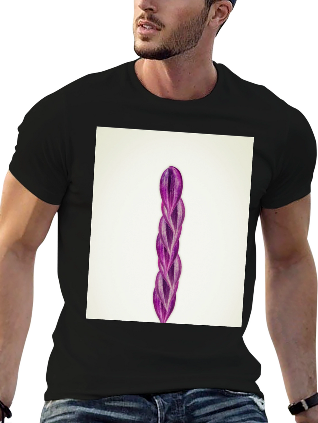 Wandering Jew Plant Black T-Shirt