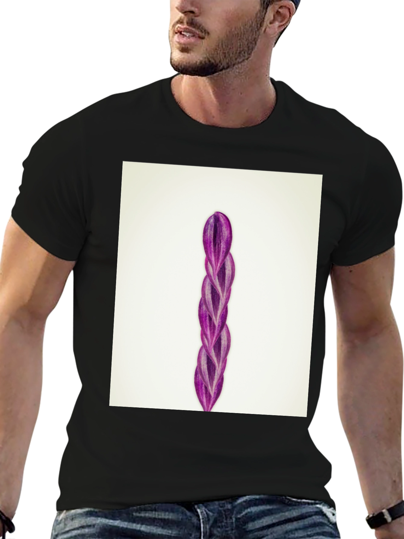 Wandering Jew Plant Black T-Shirt
