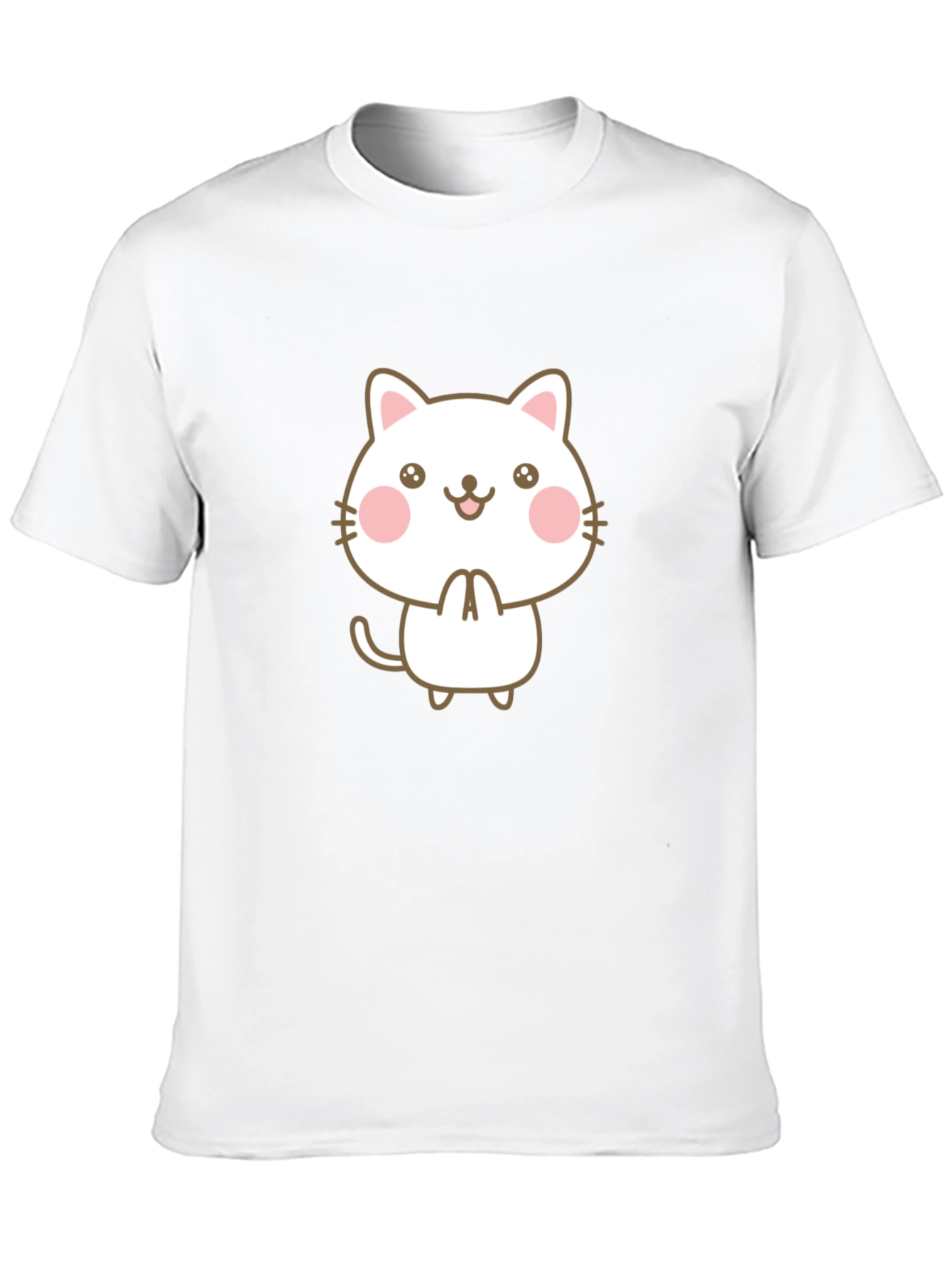 Cute Kawaii Cat Graphic Tee - Unisex Style