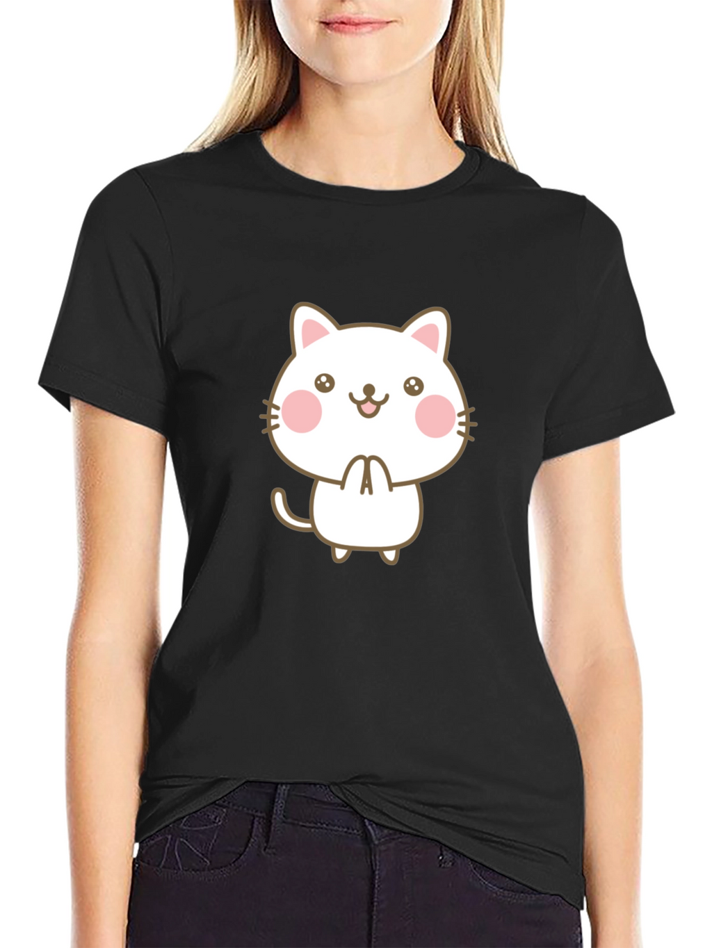 Cute Kawaii Cat Graphic Tee - Unisex Style