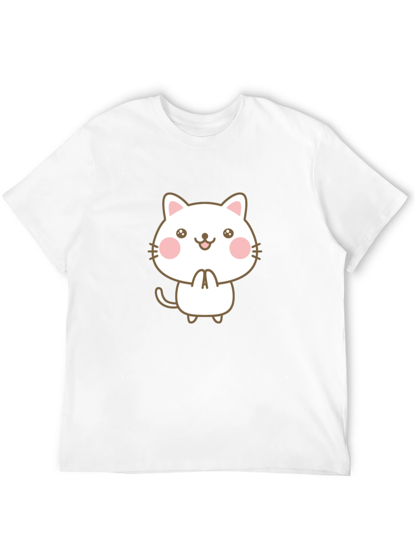 Cute Kawaii Cat Graphic Tee - Unisex Style