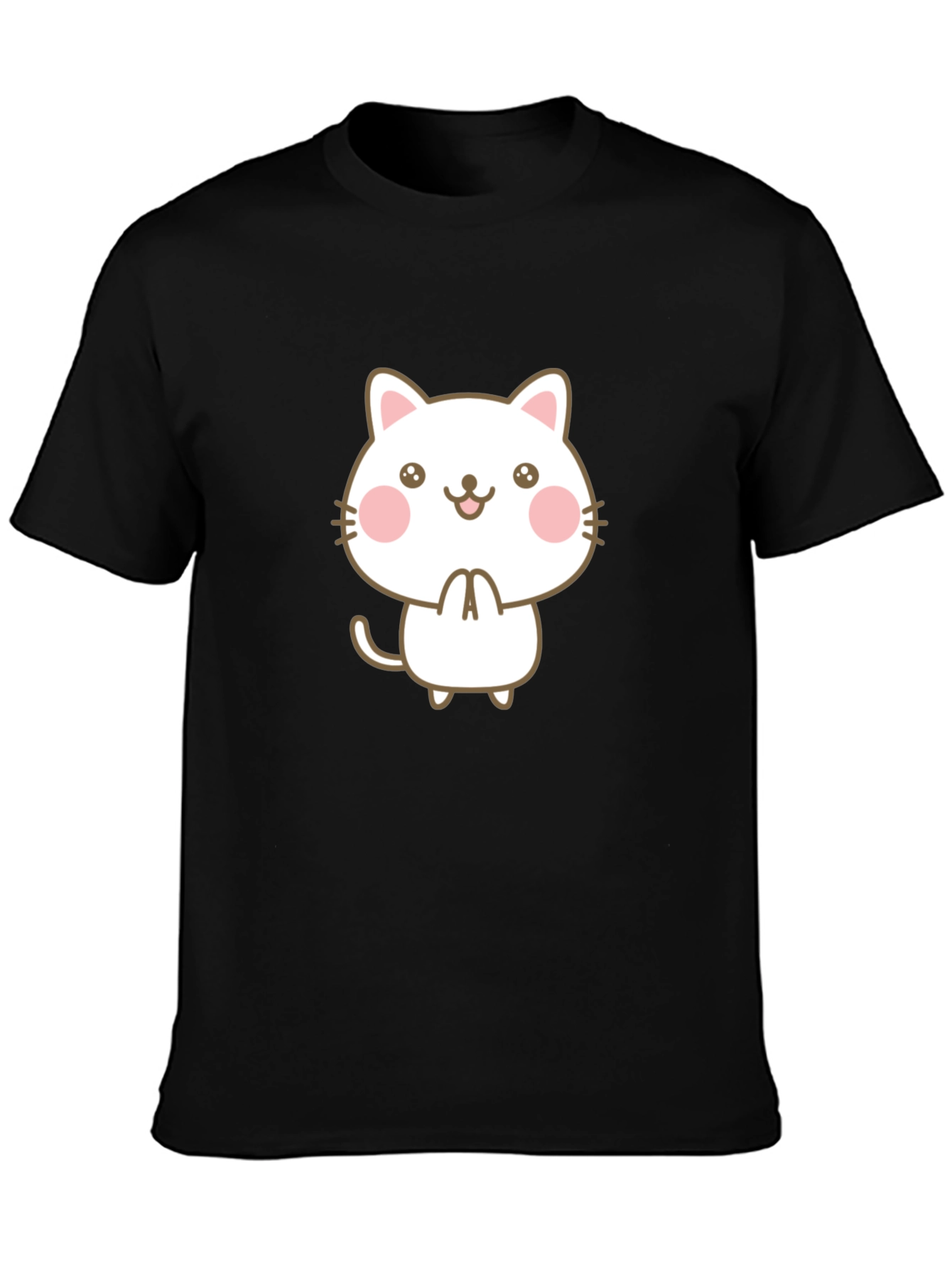 Cute Kawaii Cat Graphic Tee - Unisex Style
