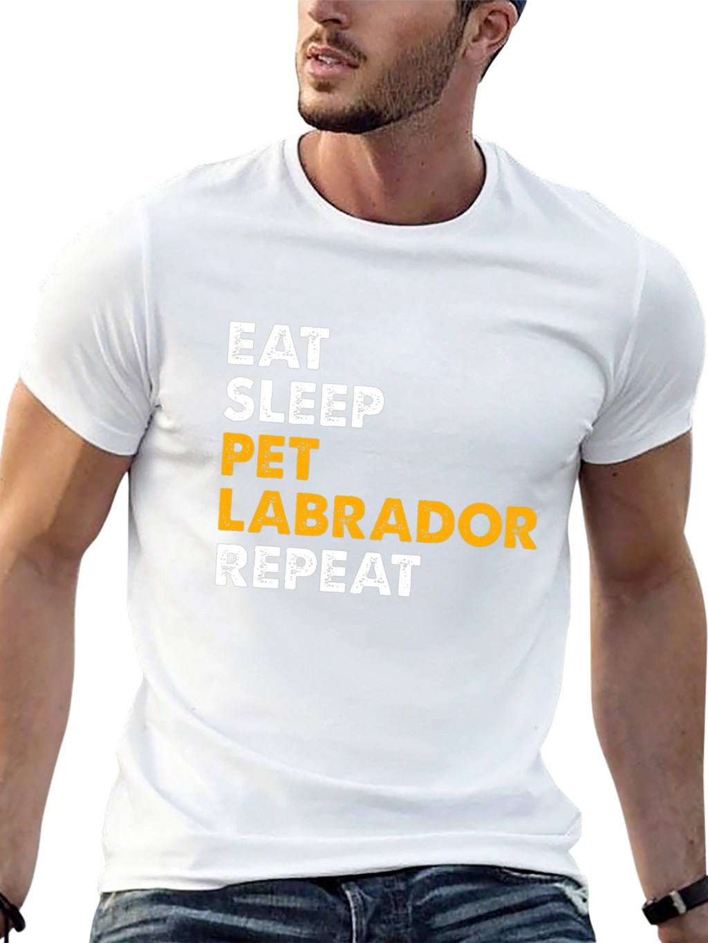 Eat Sleep Pet Labrador Repeat T-Shirt