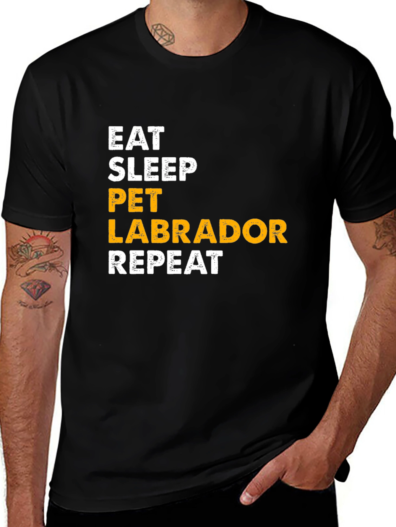 Eat Sleep Pet Labrador Repeat T-Shirt