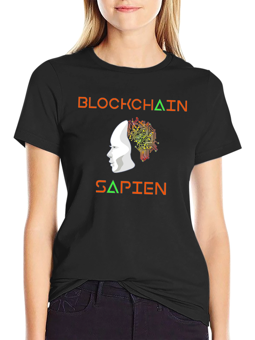 Blockchain Sapien Graphic T-Shirt