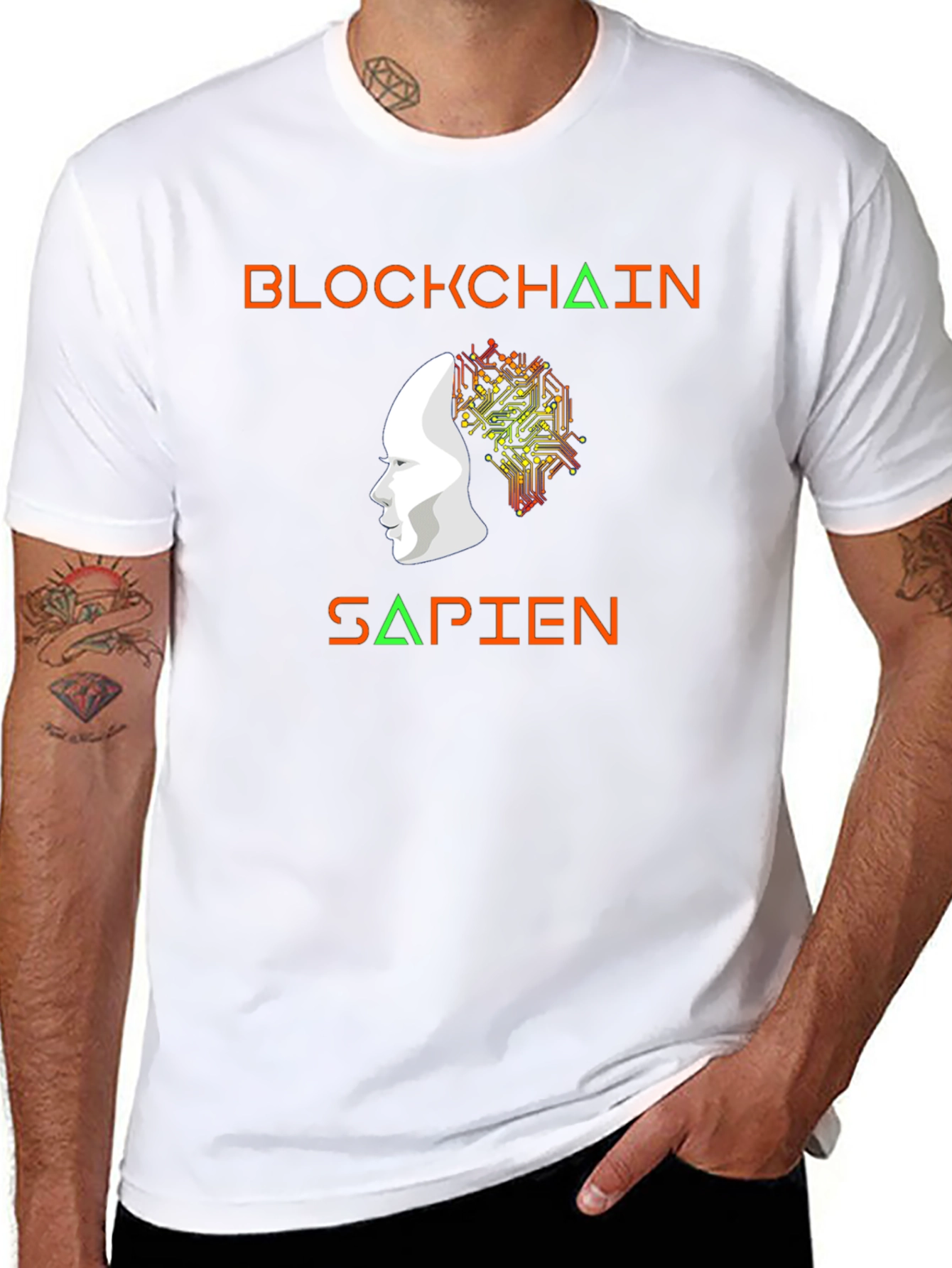 Blockchain Sapien Graphic T-Shirt