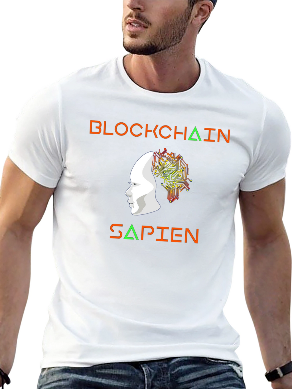 Blockchain Sapien Graphic T-Shirt
