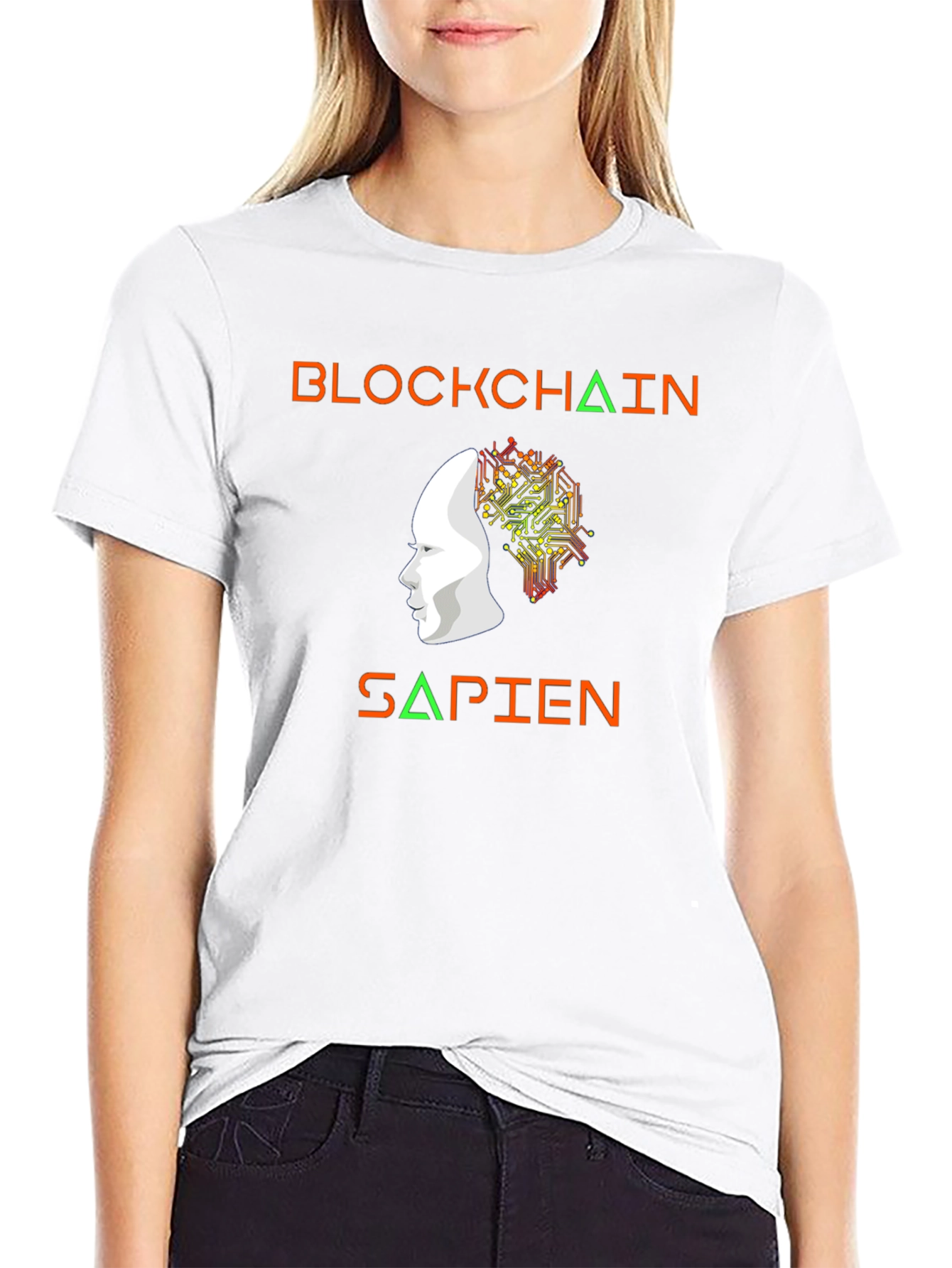 Blockchain Sapien Graphic T-Shirt