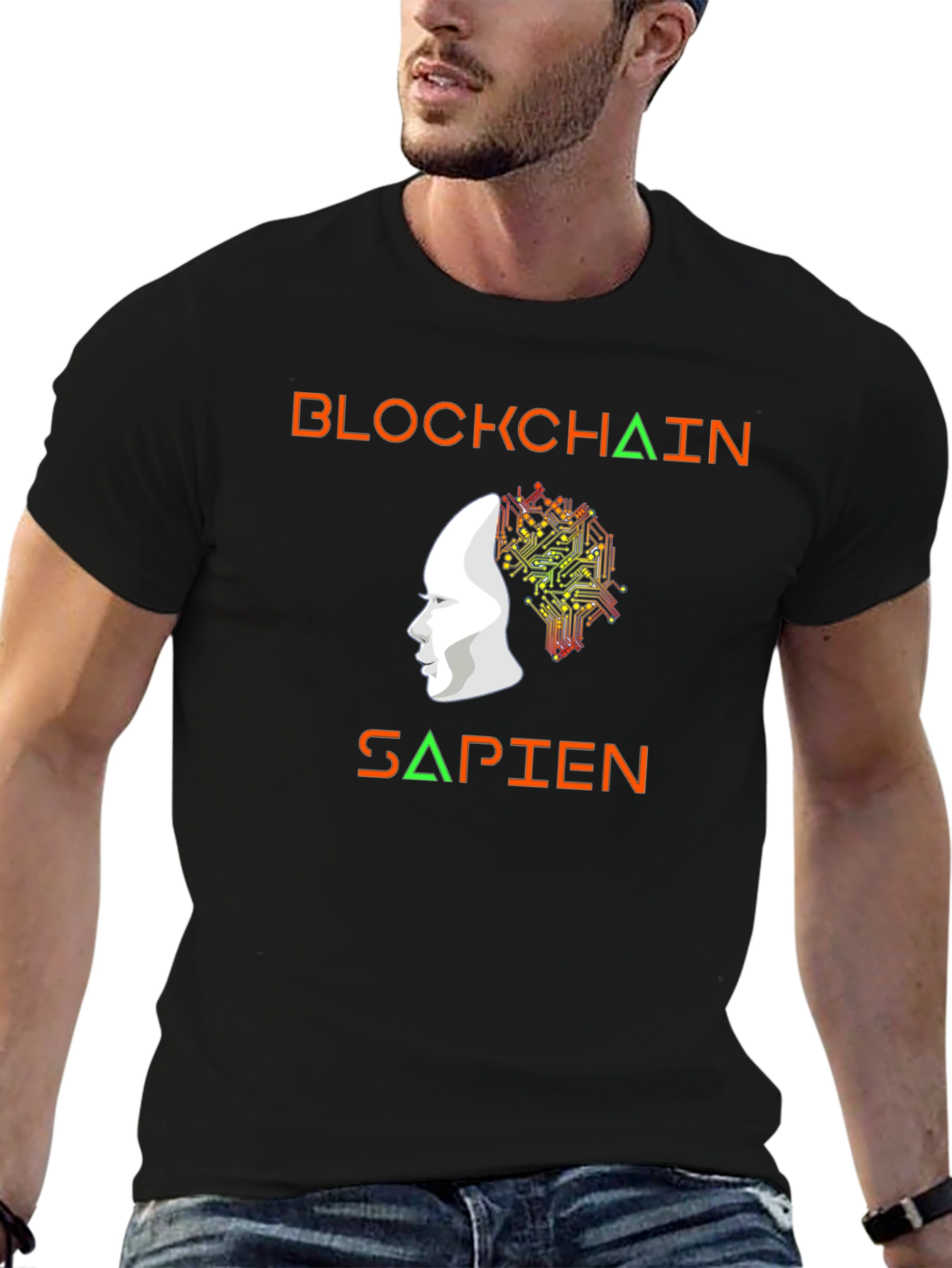 Blockchain Sapien Graphic T-Shirt