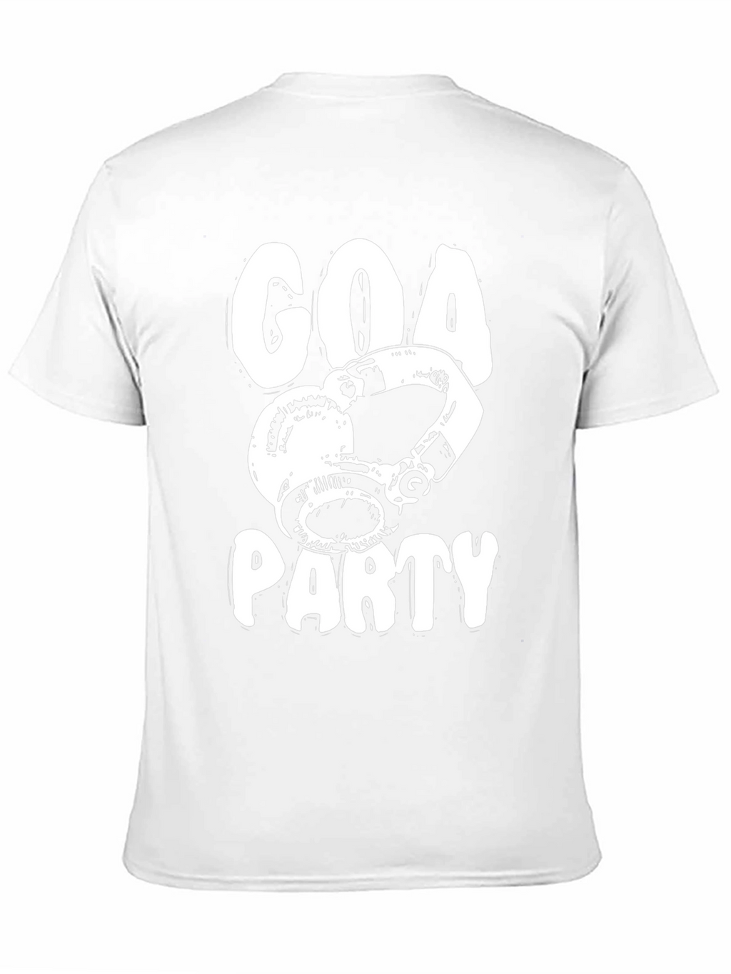 Goa Party T-Shirt - Black DJ Headphones Design
