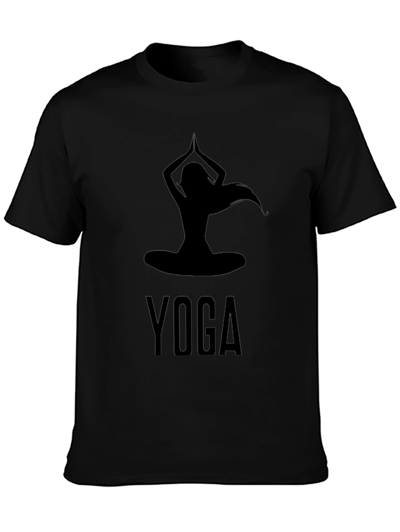 Yoga Silhouette Graphic T-Shirt - Black