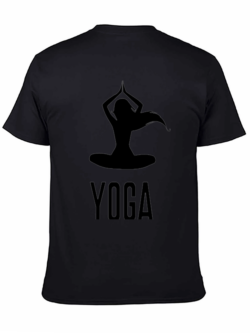 Yoga Silhouette Graphic T-Shirt - Black