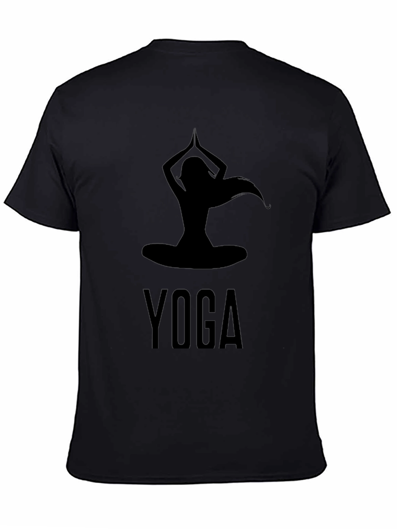 Yoga Silhouette Graphic T-Shirt - Black