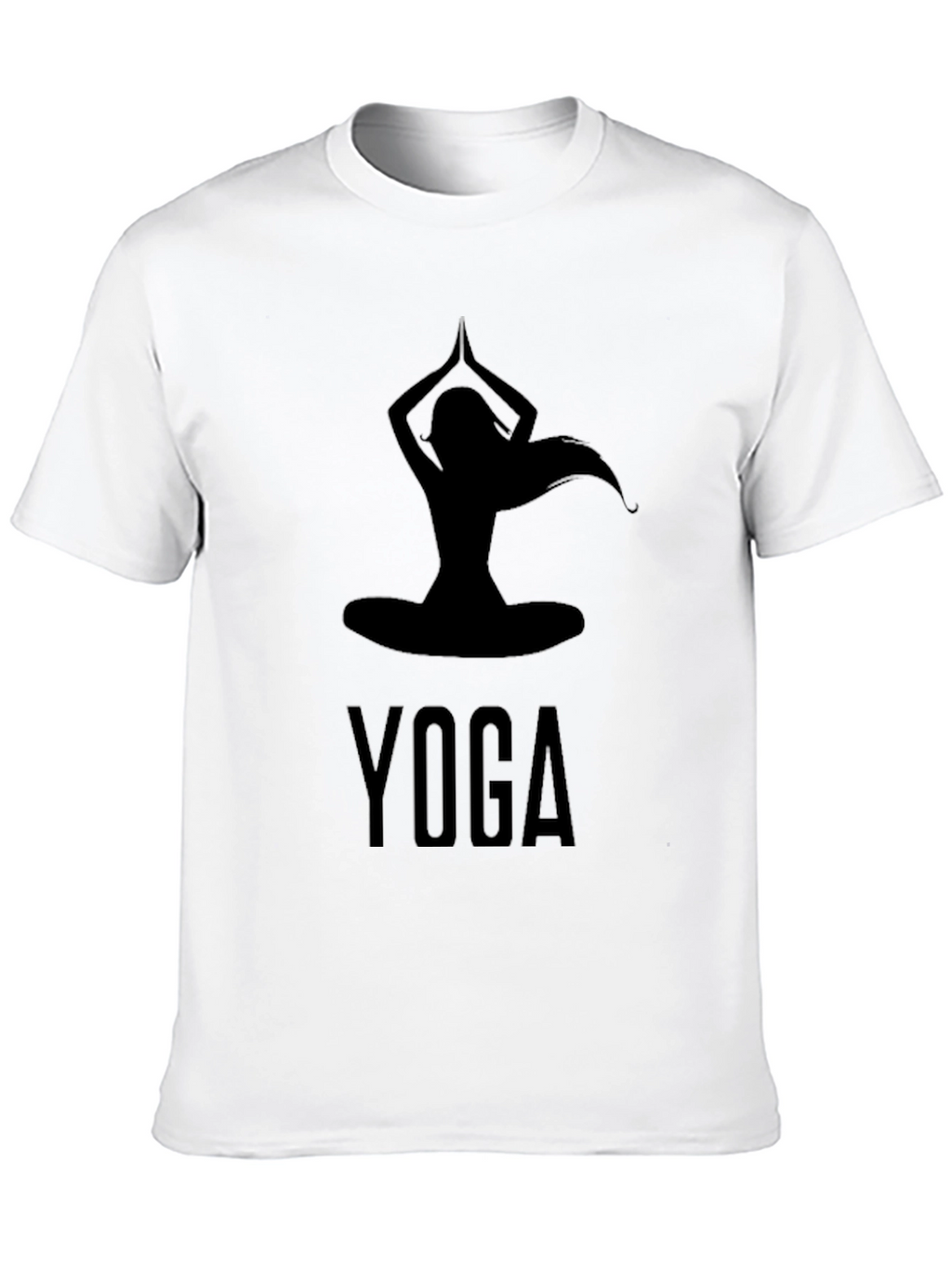 Yoga Silhouette Graphic T-Shirt - Black