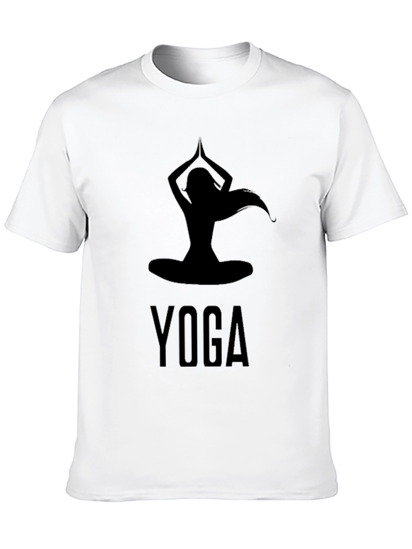Yoga Silhouette Graphic T-Shirt - Black