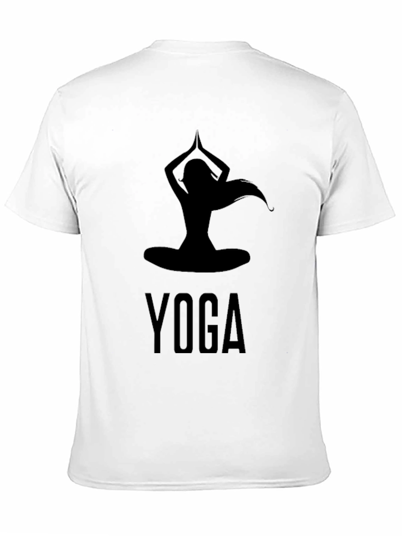Yoga Silhouette Graphic T-Shirt - Black
