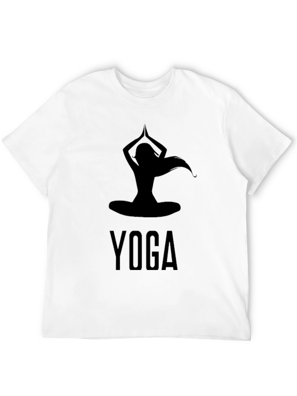 Yoga Silhouette Graphic T-Shirt - Black