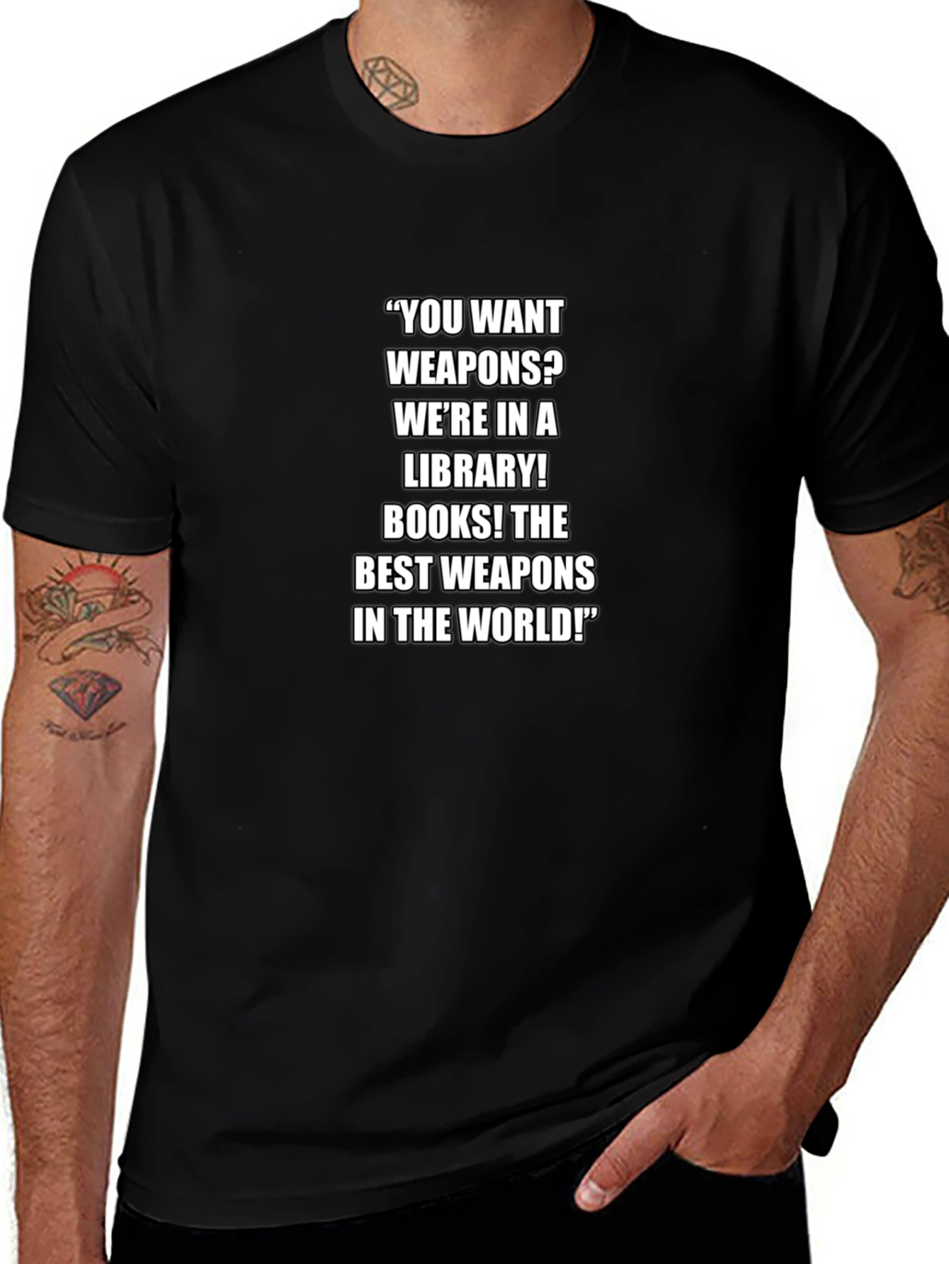 Library Books Best Weapons T-Shirt