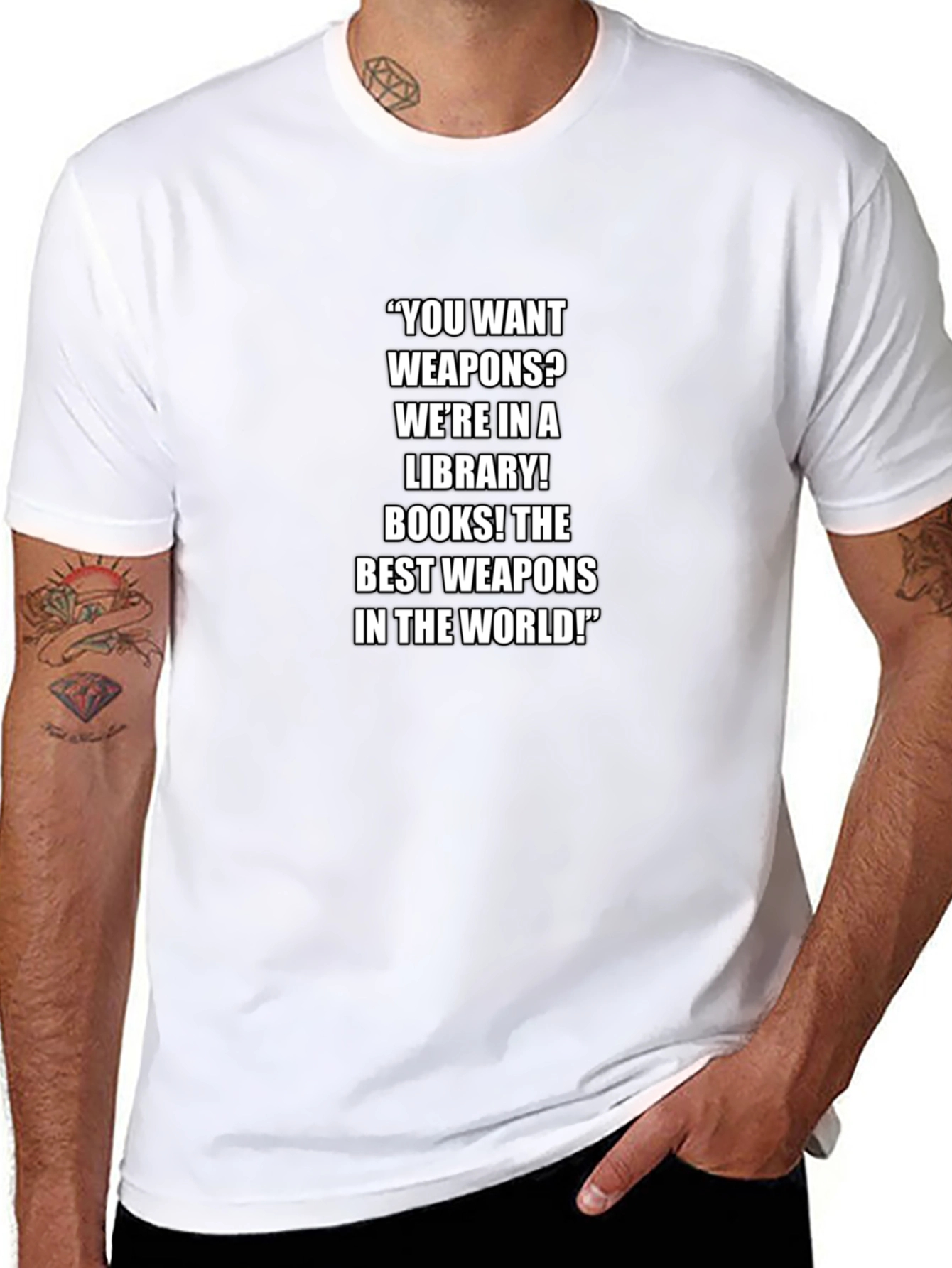 Library Books Best Weapons T-Shirt