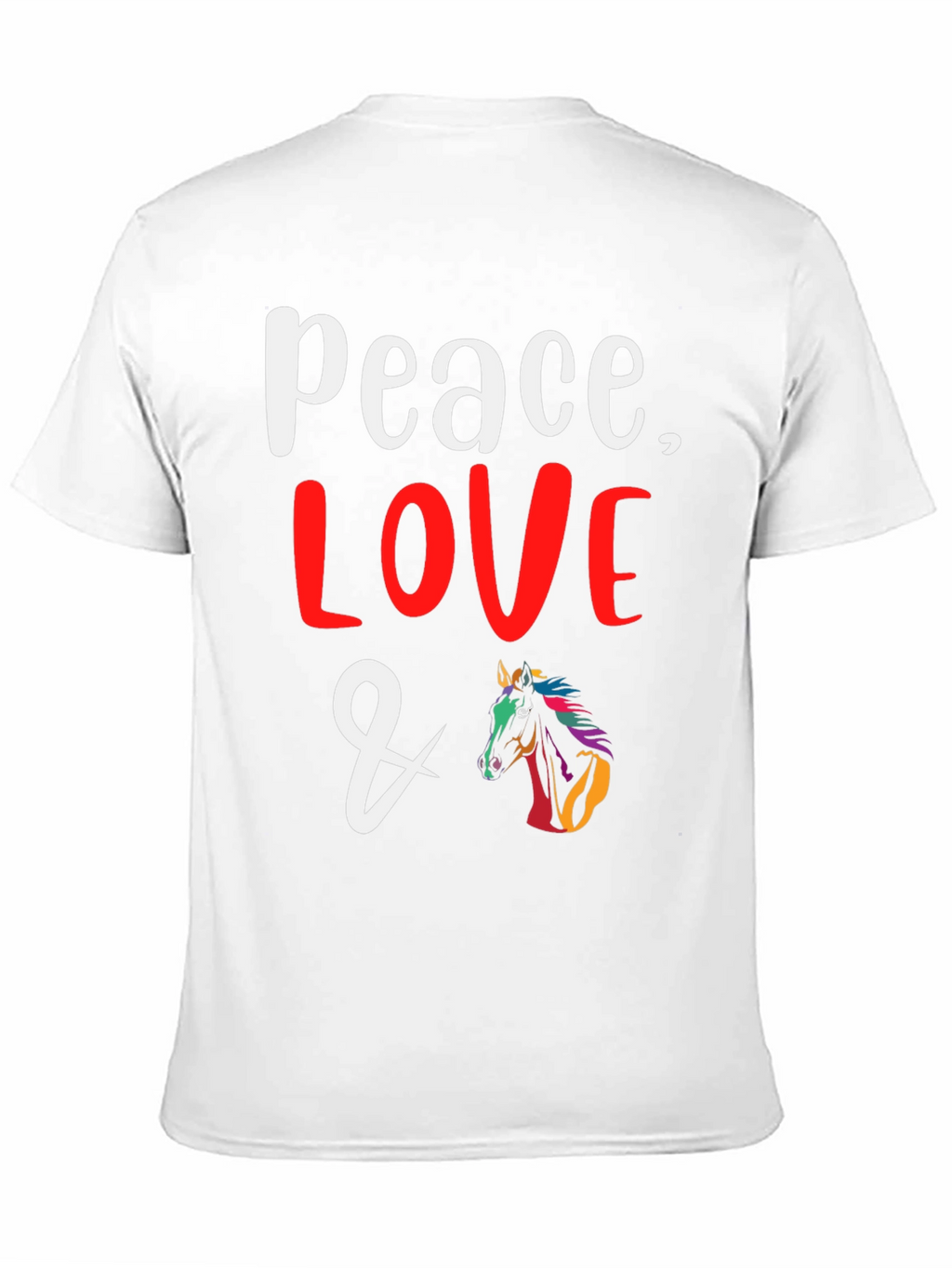 Peace Love & Horses Graphic T-Shirt