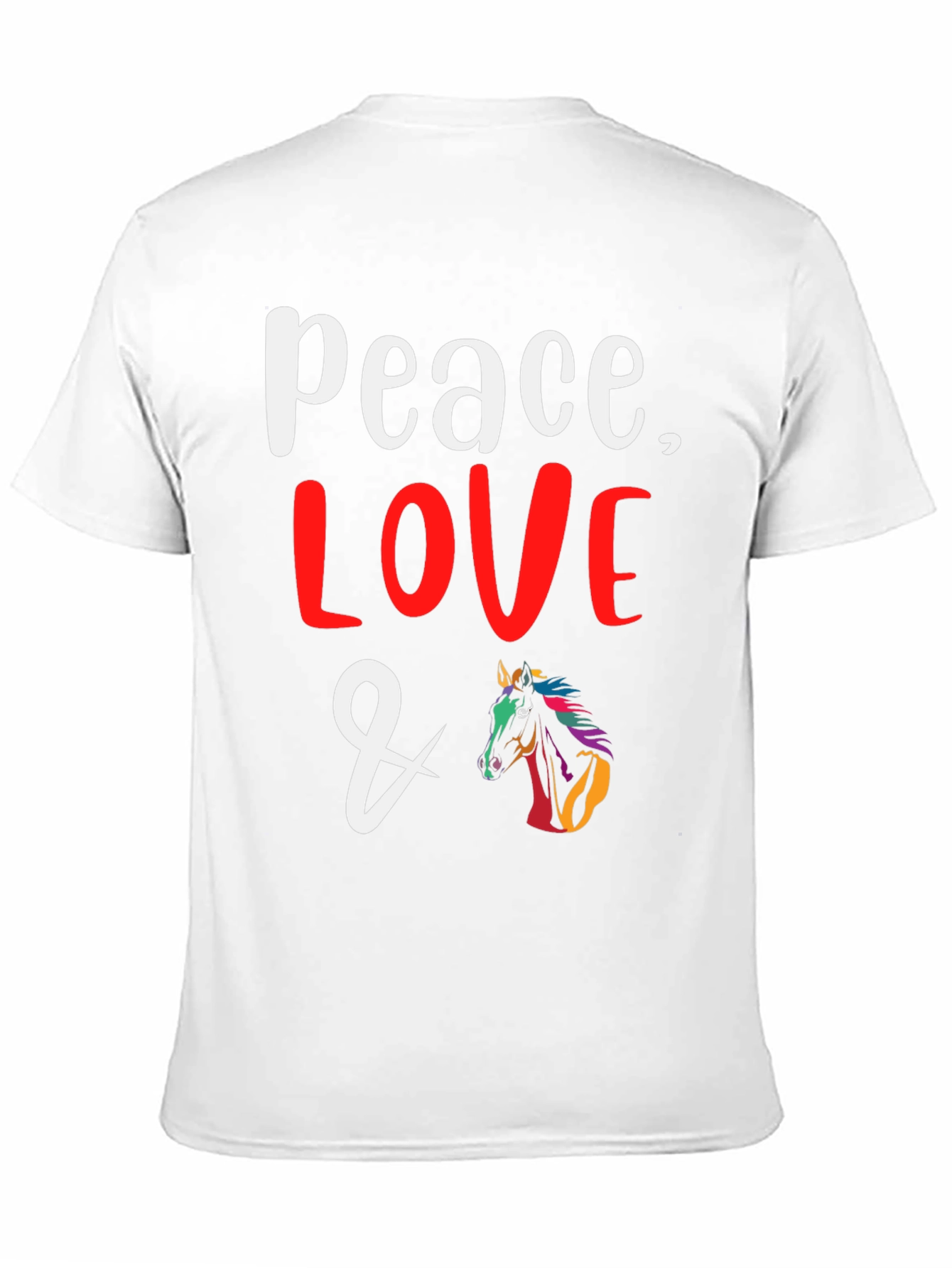 Peace Love & Horses Graphic T-Shirt