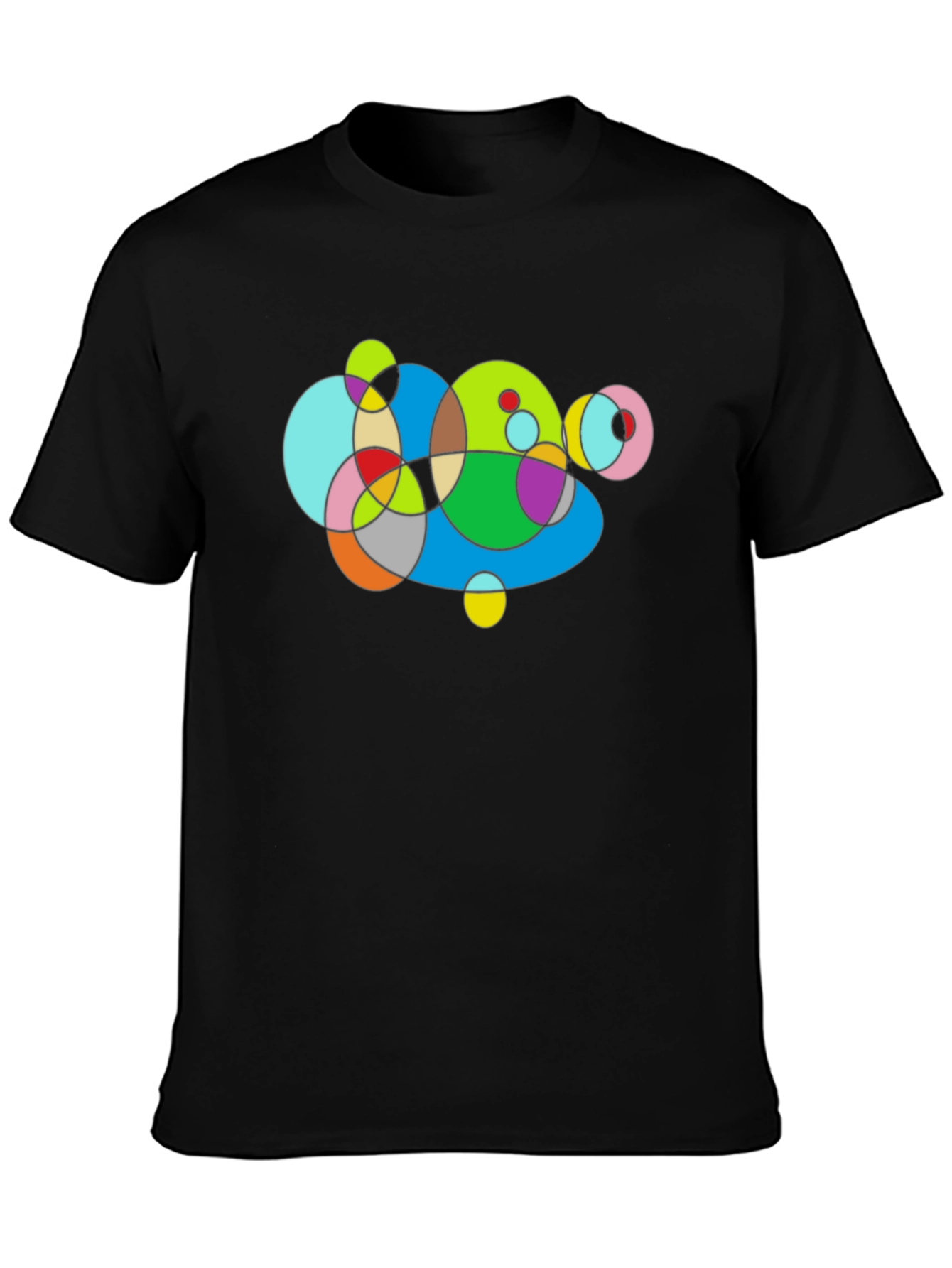 Abstract Geometric Circles Graphic T-Shirt