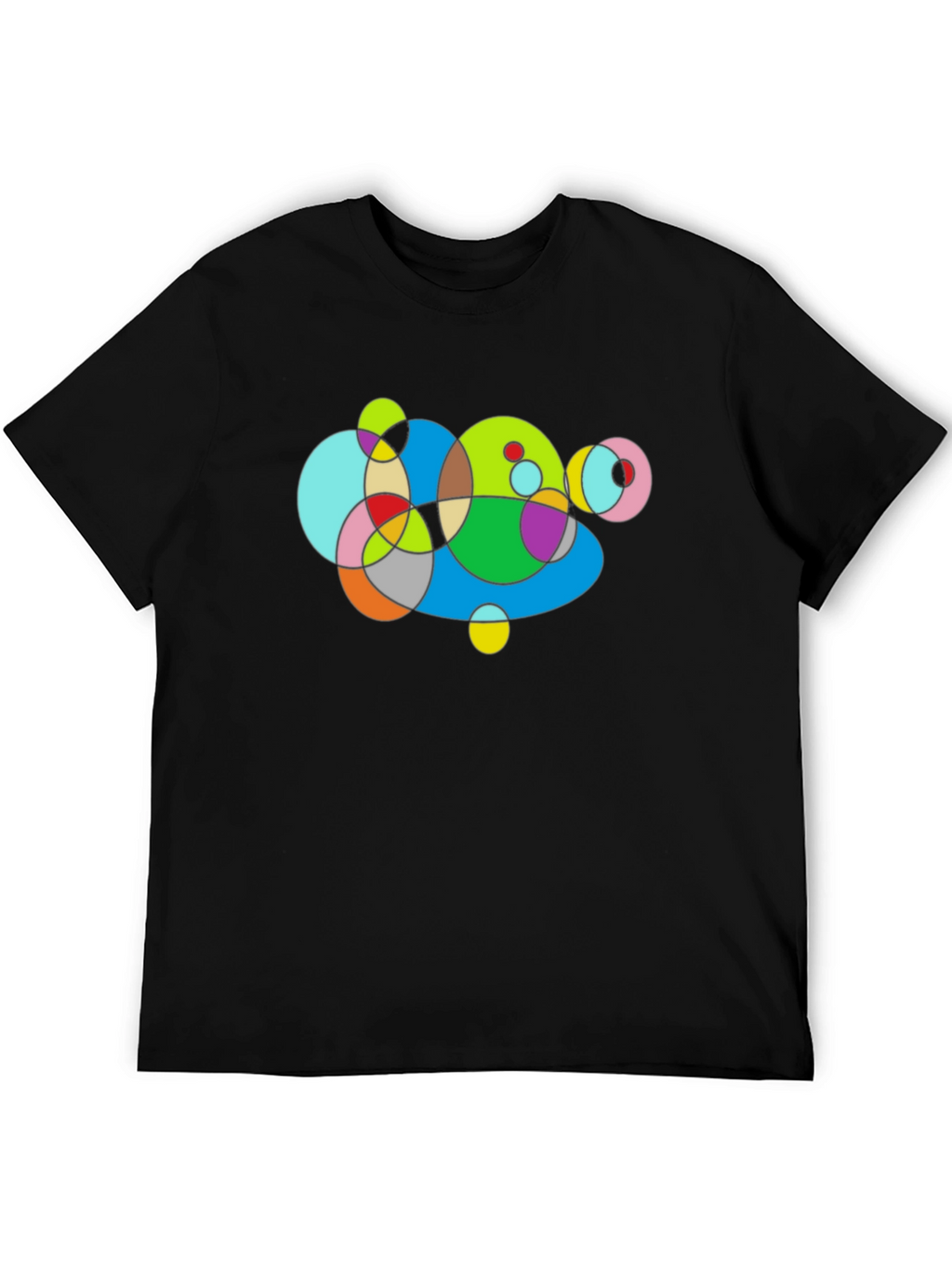 Abstract Geometric Circles Graphic T-Shirt
