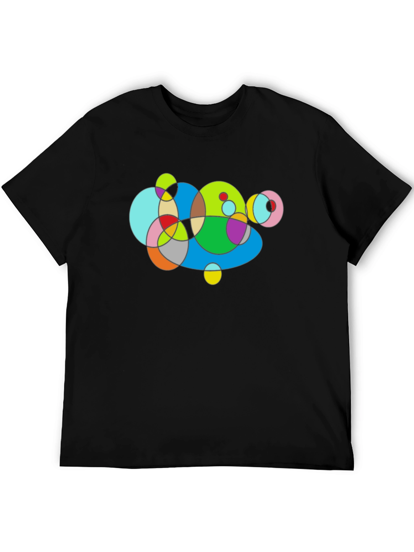 Abstract Geometric Circles Graphic T-Shirt