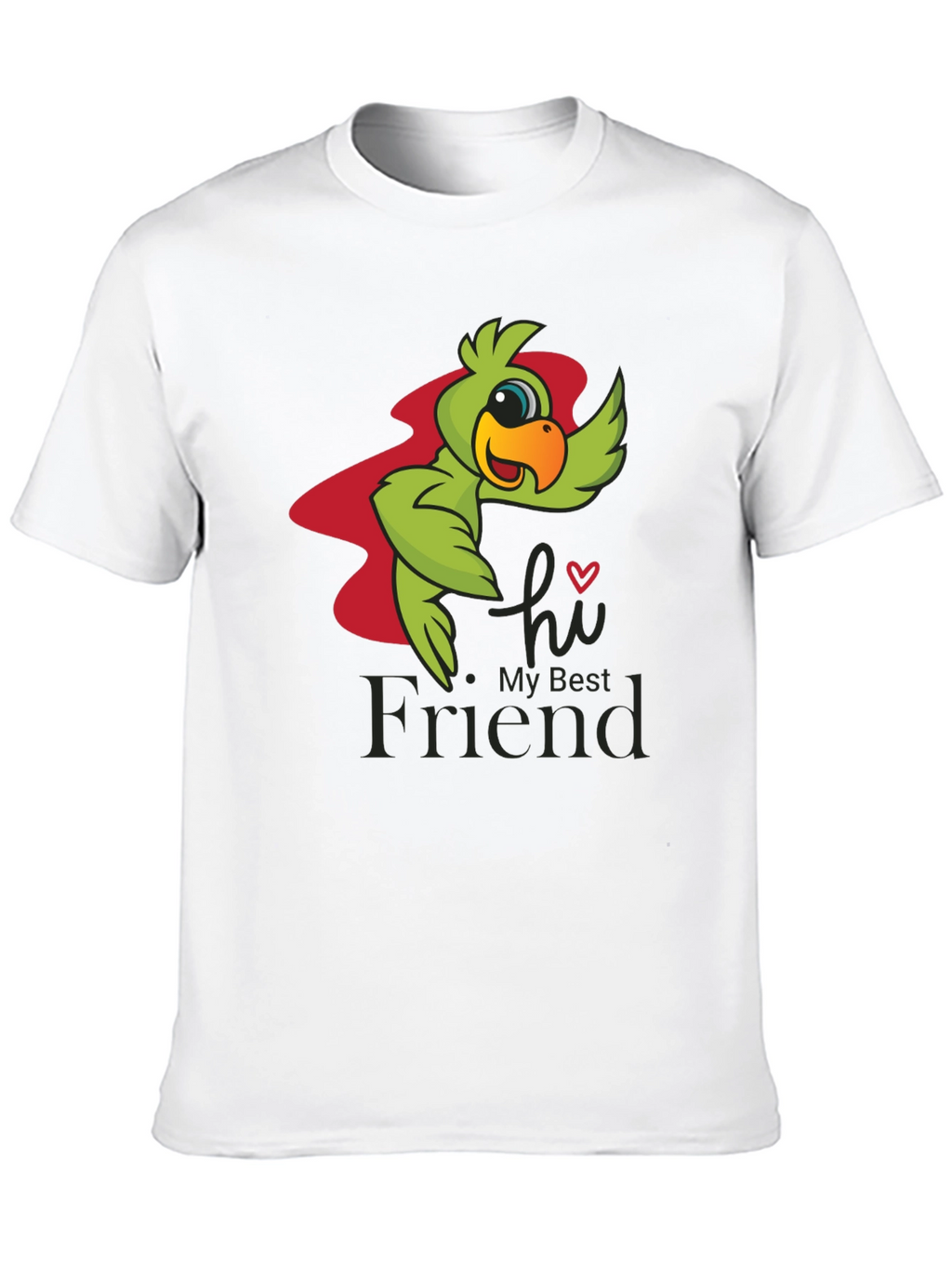 Hi My Best Friend Parrot Graphic Tee