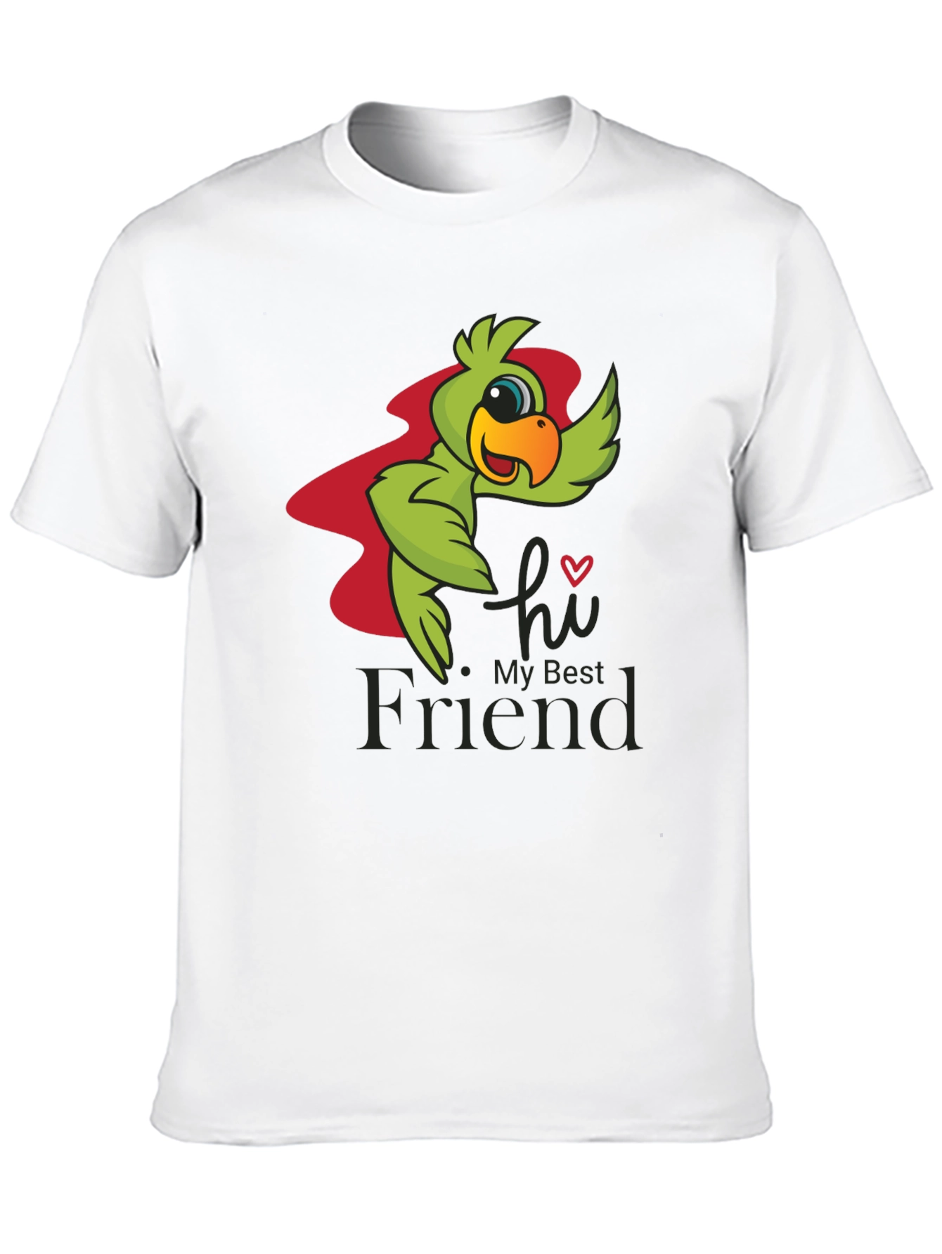 Hi My Best Friend Parrot Graphic Tee