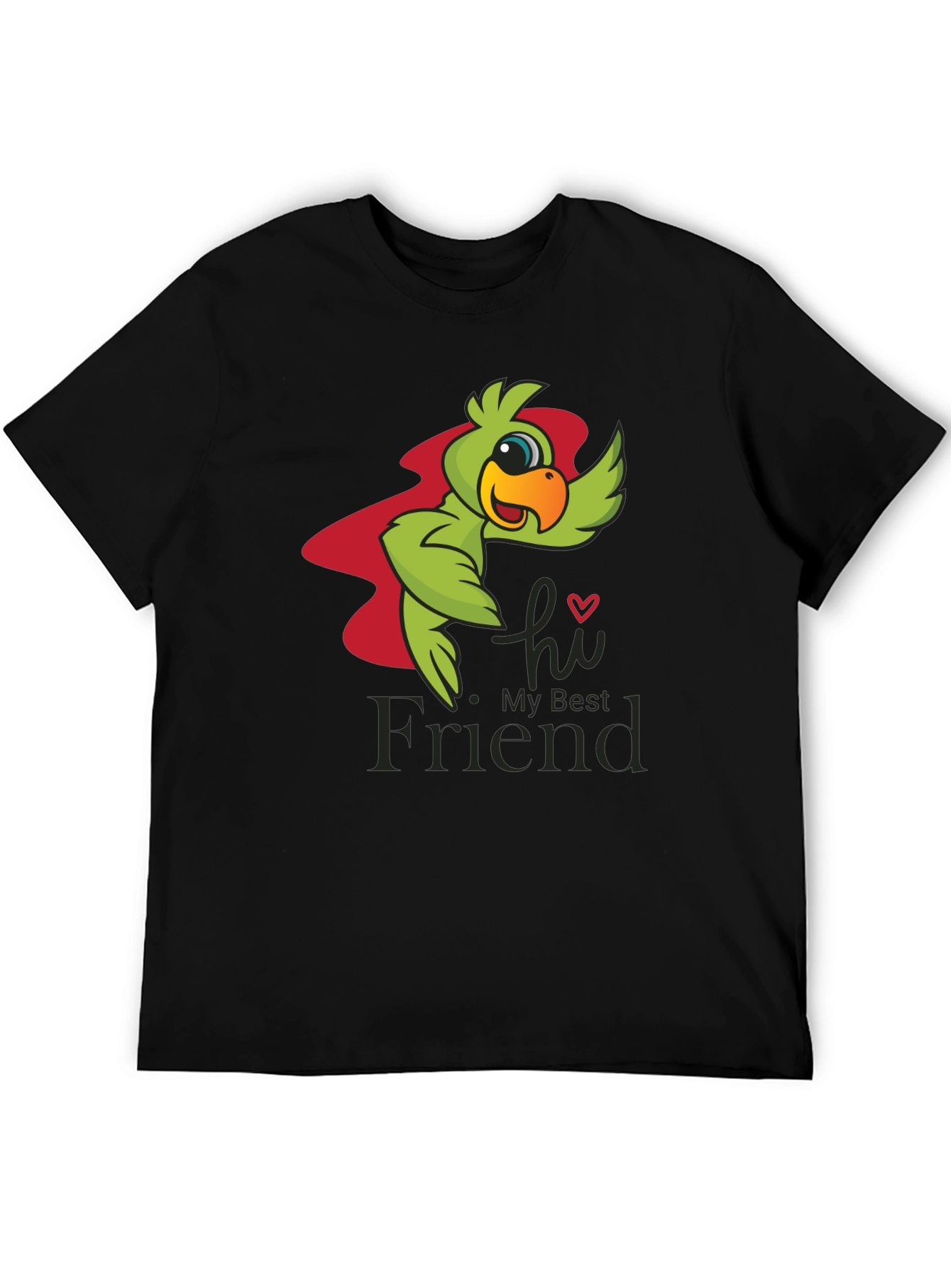 Hi My Best Friend Parrot Graphic Tee