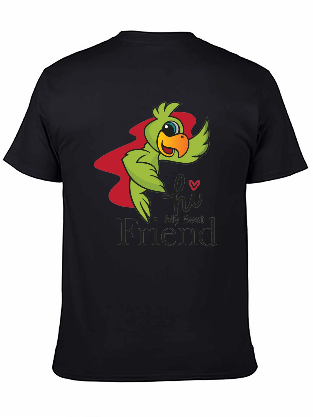 Hi My Best Friend Parrot Graphic Tee