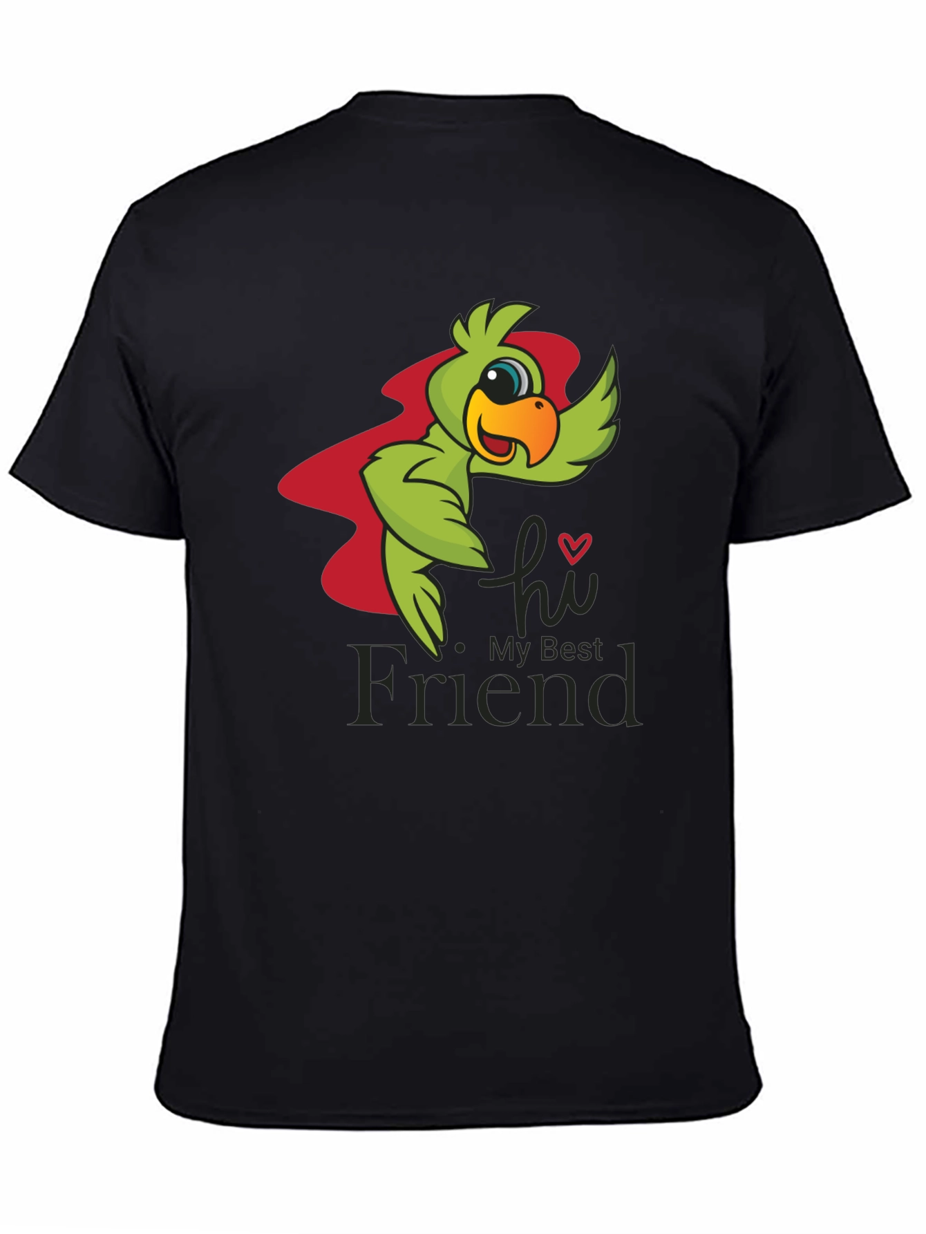 Hi My Best Friend Parrot Graphic Tee