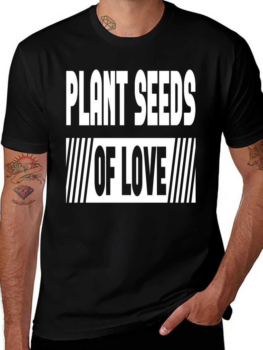 Plant Seeds of Love Black T-Shirt
