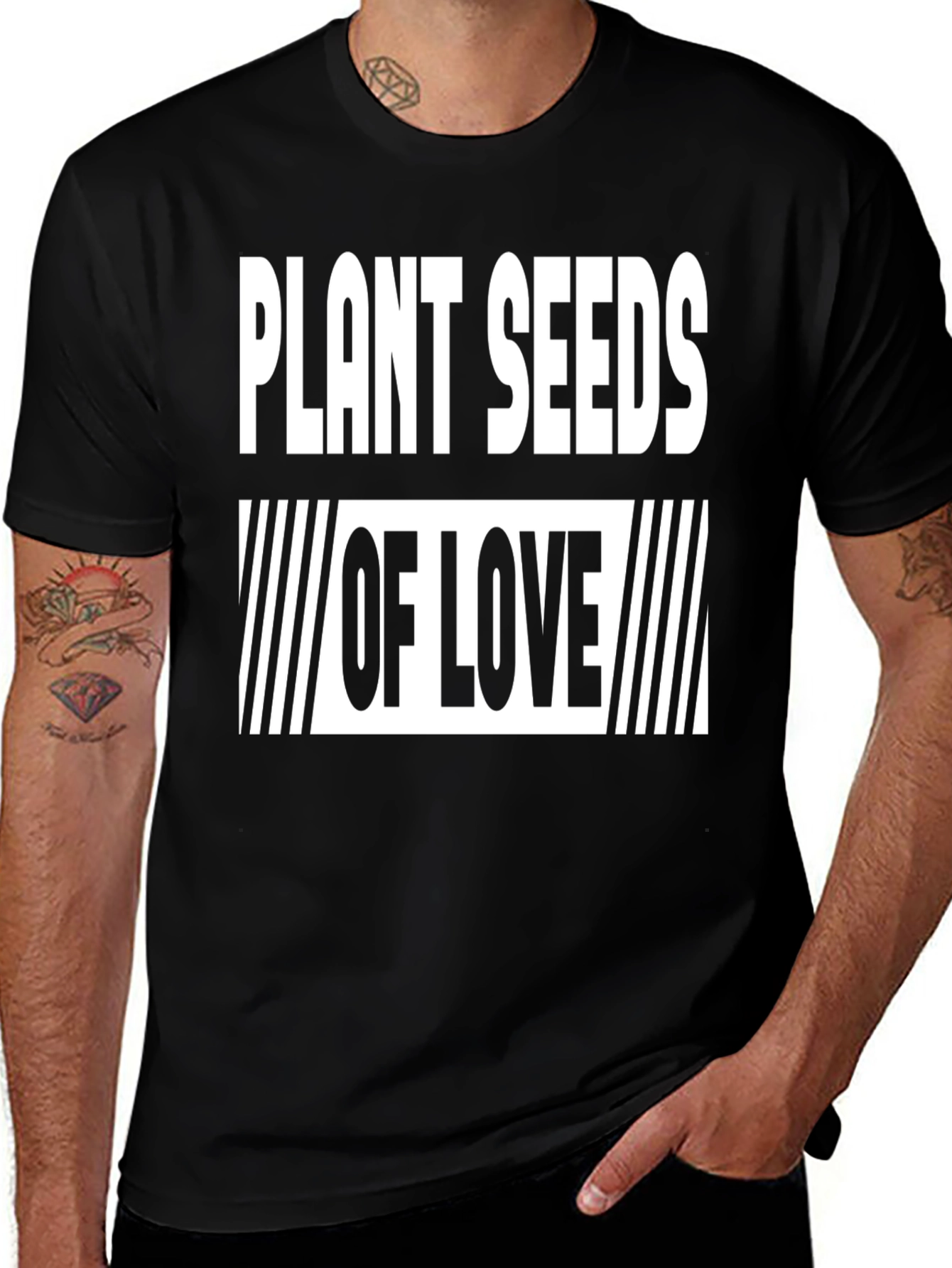 Plant Seeds of Love Black T-Shirt