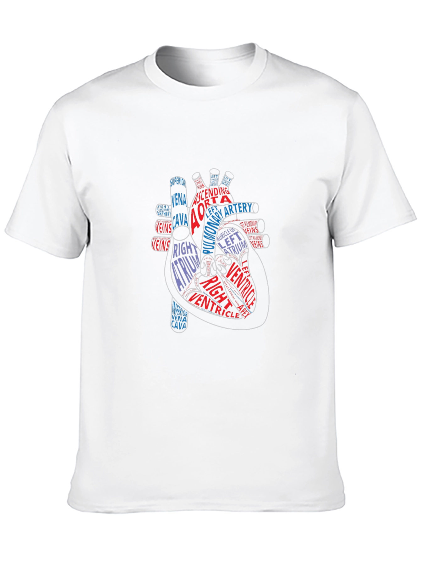 Anatomical Heart Graphic Tee - Black Cotton Shirt