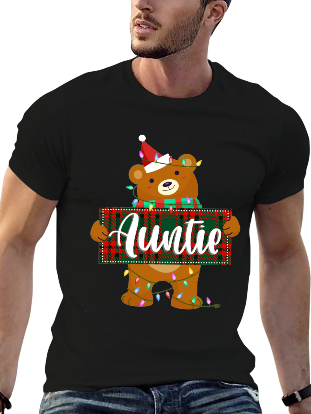 Auntie Christmas Bear T-Shirt