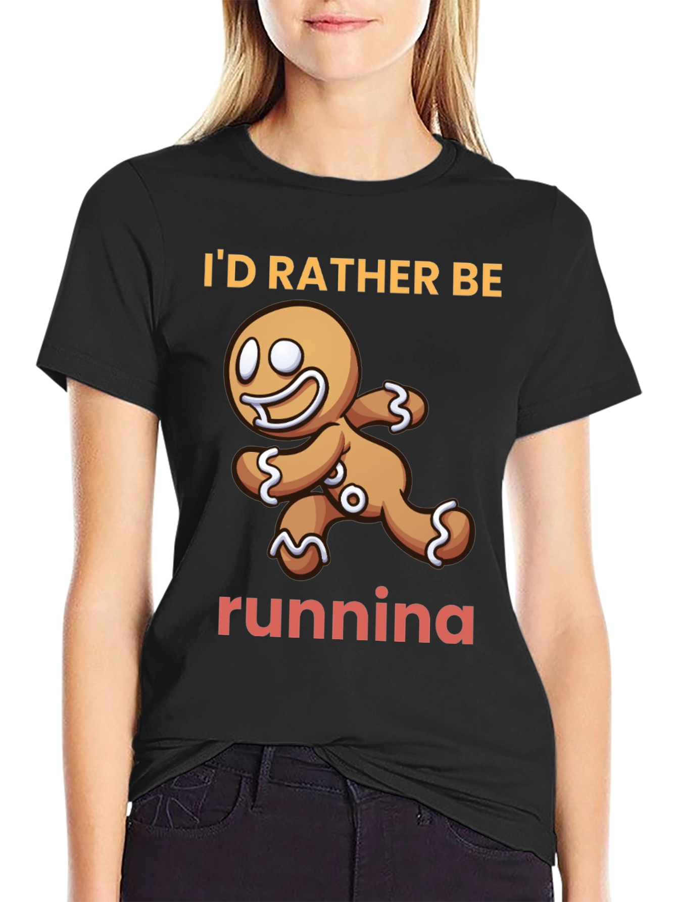 Gingerbread Man Running T-Shirt