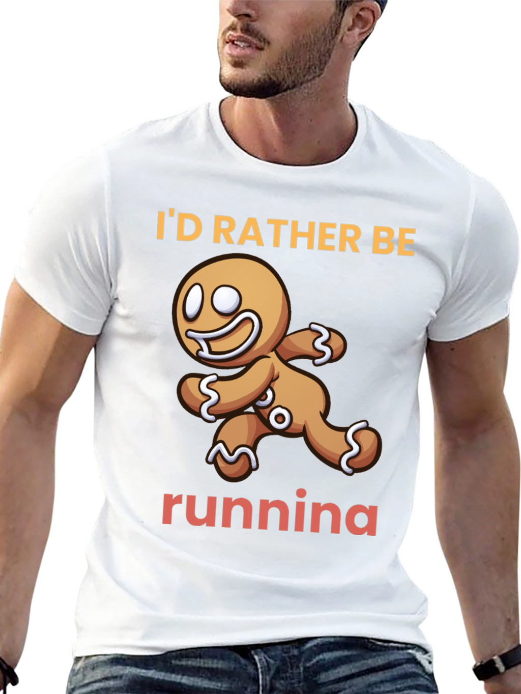 Gingerbread Man Running T-Shirt