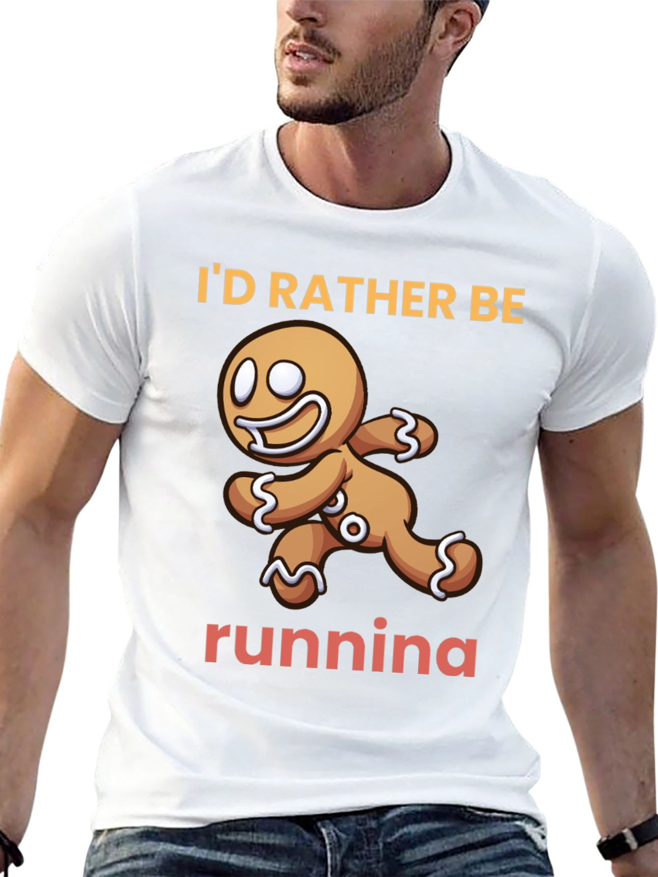 Gingerbread Man Running T-Shirt