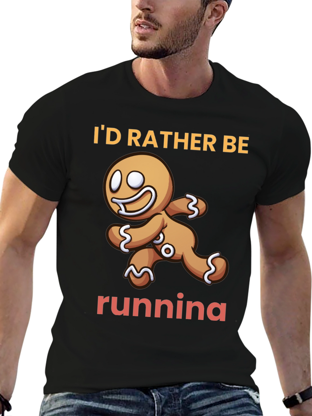 Gingerbread Man Running T-Shirt