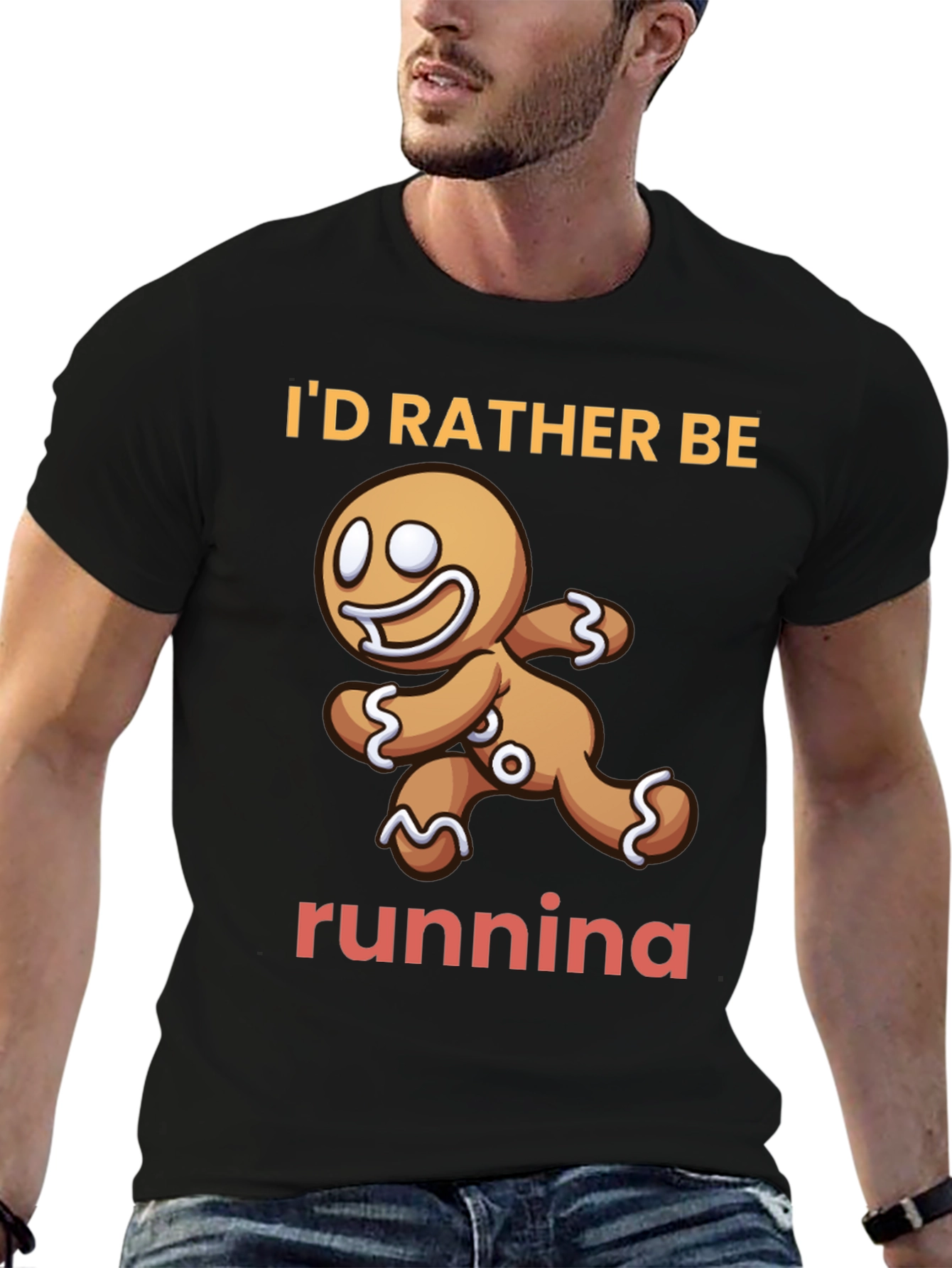 Gingerbread Man Running T-Shirt