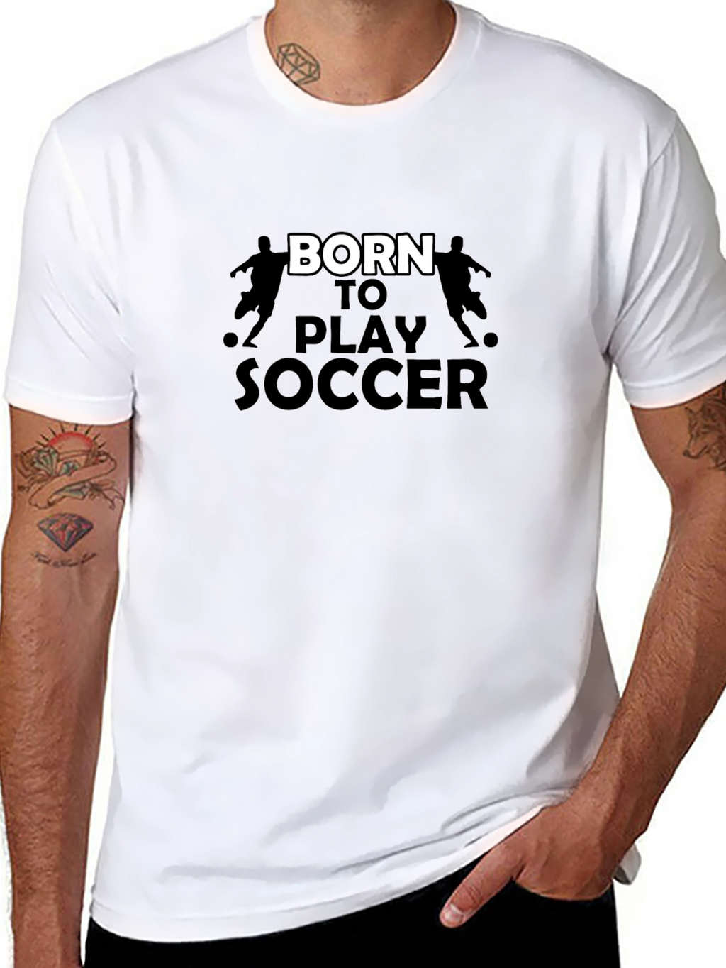 Born to Play Soccer Graphic Tee - Black